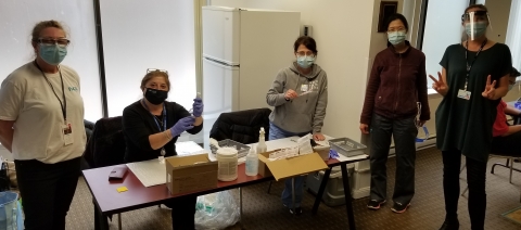 PACE and OHT staff at vaccine clinic
