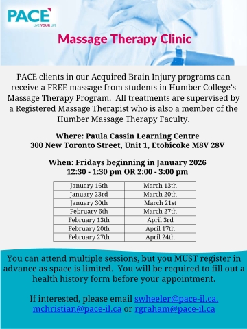 flyer for massage therapy clinic